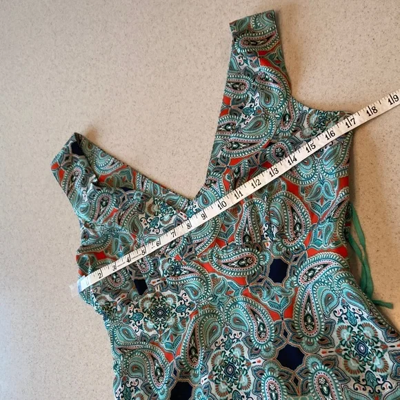 Maeve by Anthropology Midi Dress Women Size 8 Teal - Picture 7 of 14